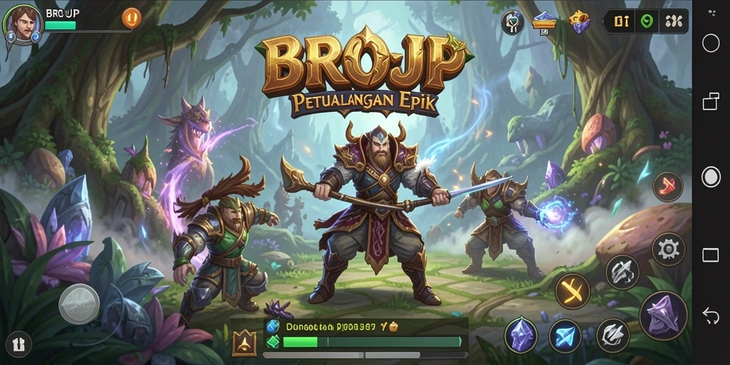 Tampilan gameplay BROJP yang seru dan mendebarkan.