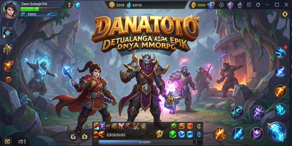 Tampilan screenshot gameplay <strong>DANATOTO</strong> yang menampilkan aksi seru dalam dunia MMORPG.