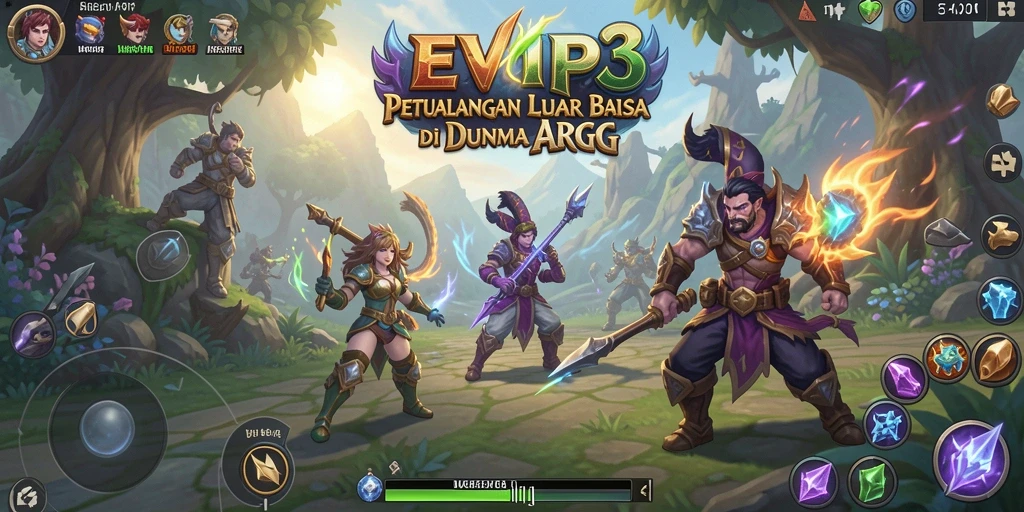 Gameplay seru dengan pertarungan hebat di dunia fantasi EVIP3.