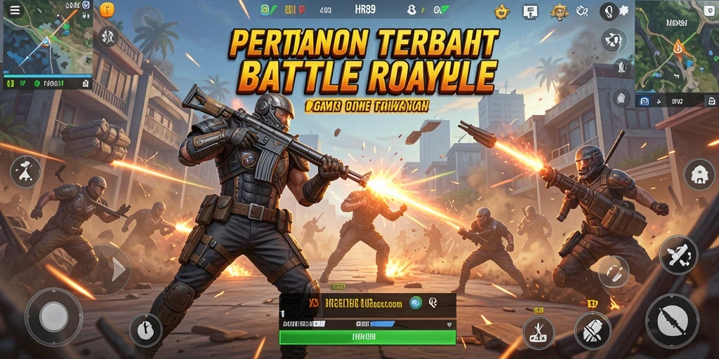 Tampilan gameplay seru dan mendebarkan dari HR89 Battle Royale.