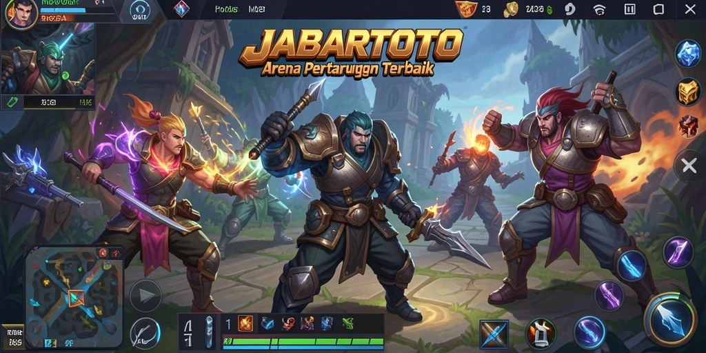 Tangkapan layar menarik dari gameplay JABARTOTO di arena pertarungan.