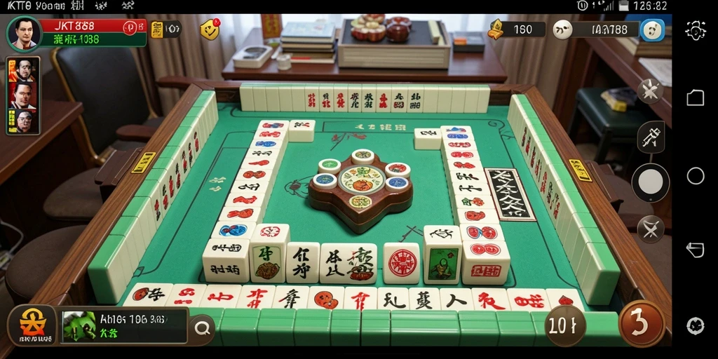 Tampilan gameplay Mahjong yang menarik dan interaktif.