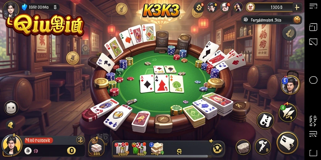 Tampilan gameplay seru QiuQiu di K3K3.