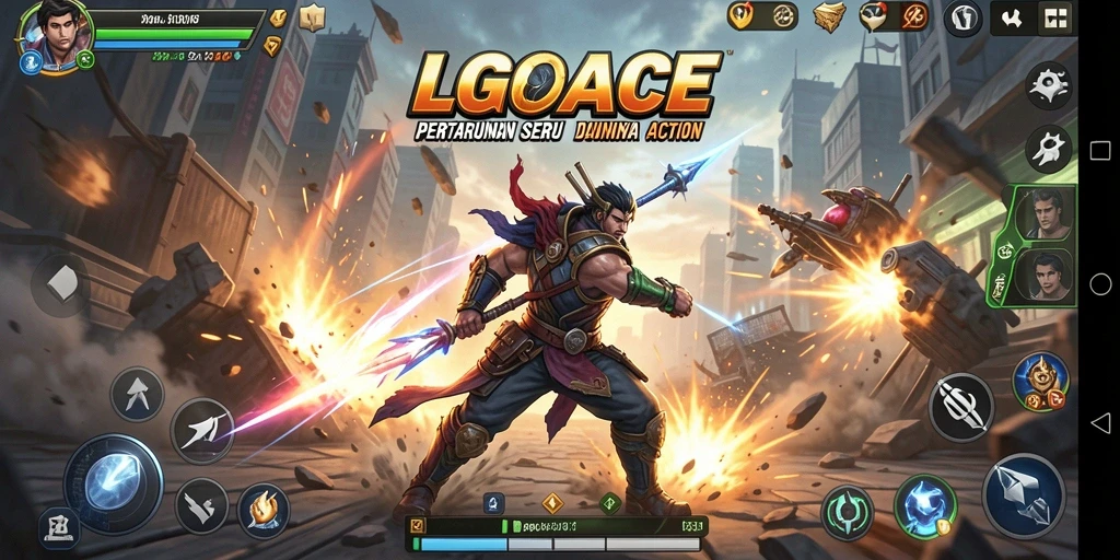 Tampilan gameplay LGOACE yang seru dan mendebarkan.