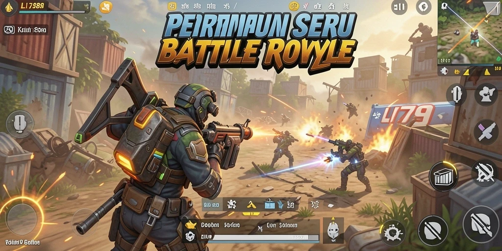 Tangkapan layar LI789 menampilkan aksi mendebarkan dalam pertempuran Battle Royale.