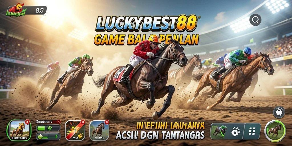 Screenshot utama LUCKYBEST88 menampilkan momen aksi balap menegangkan.