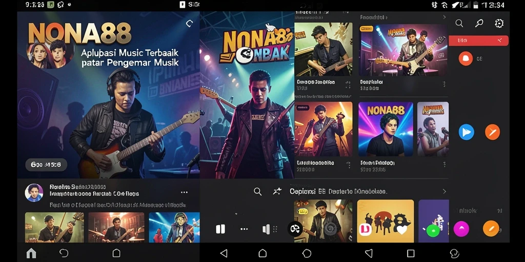Screenshot tampilan gameplay NONA88 yang interaktif dan penuh musik.
