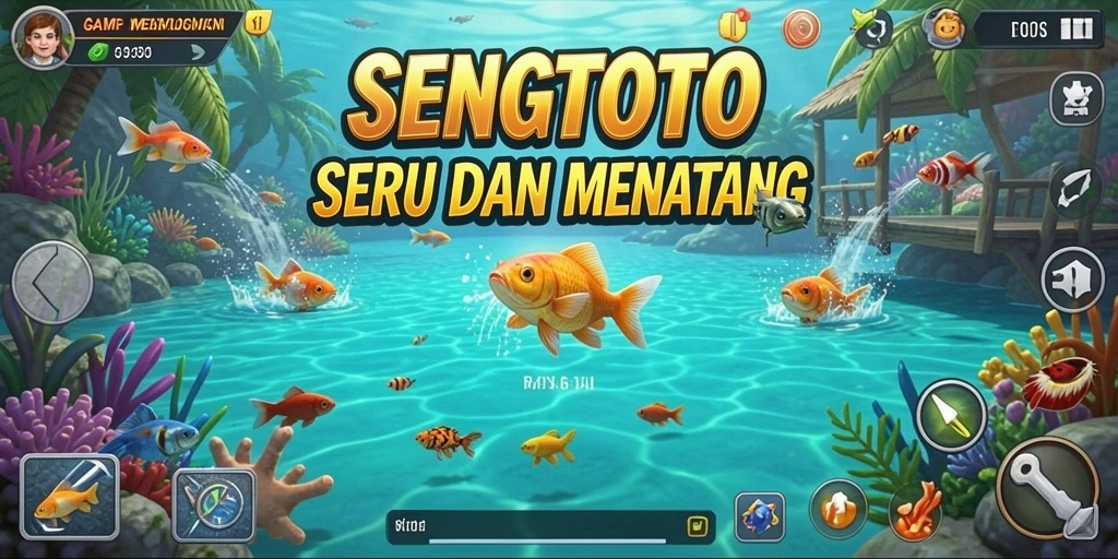 Gameplay seru SENGTOTO yang menampilkan proses memancing.