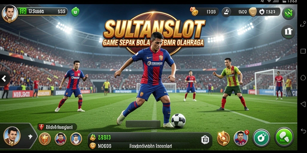 Gameplay seru dalam SULTANSLOT dengan aksi sepak bola mendebarkan.