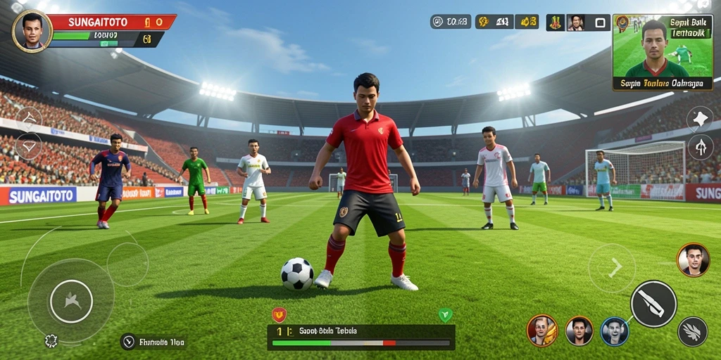 Gameplay menarik dalam SUNGAITOTO dengan aksi sepak bola mendebarkan.