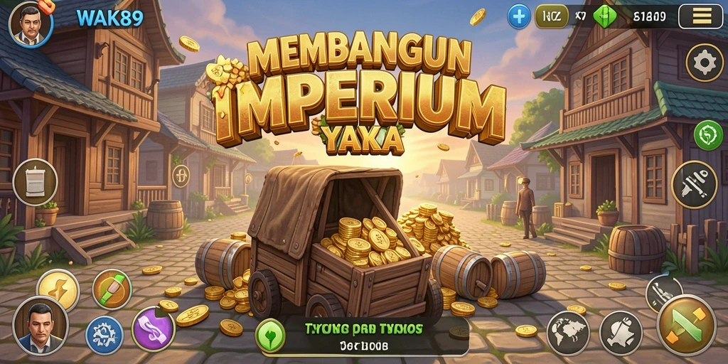 Screenshot gameplay <strong>WAK89</strong> menunjukkan aksi membangun bisnis yang seru.